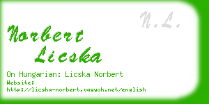 norbert licska business card